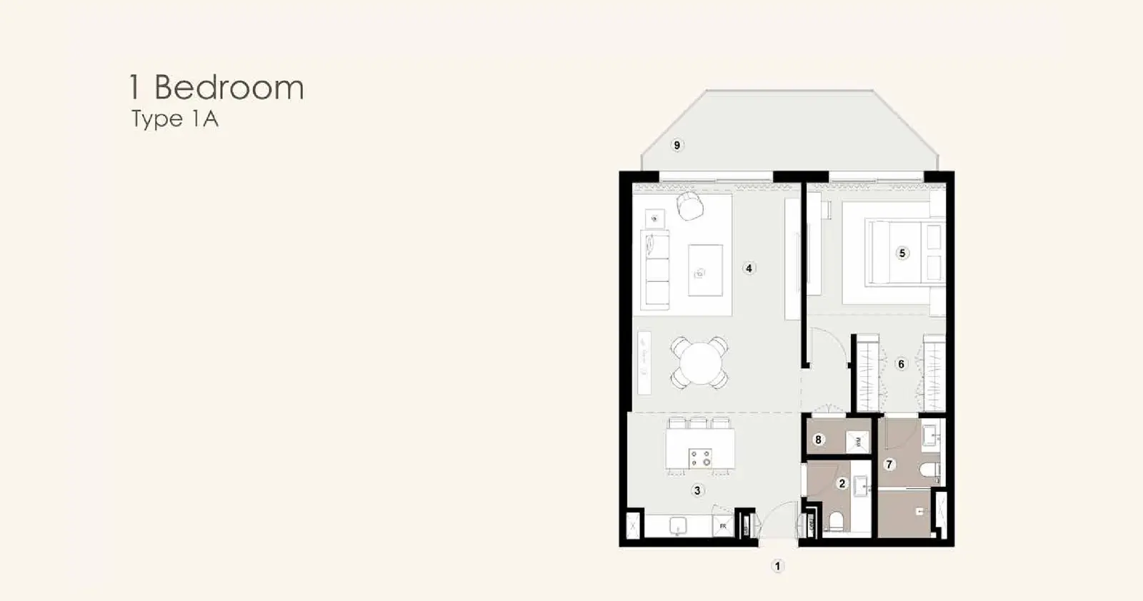 Type 1A floor plan