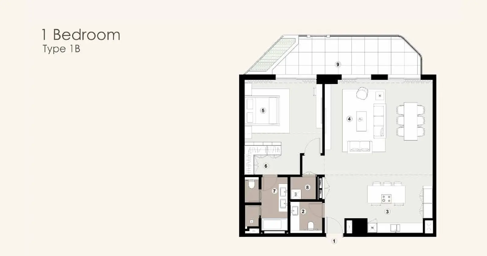 Type 1B floor plan