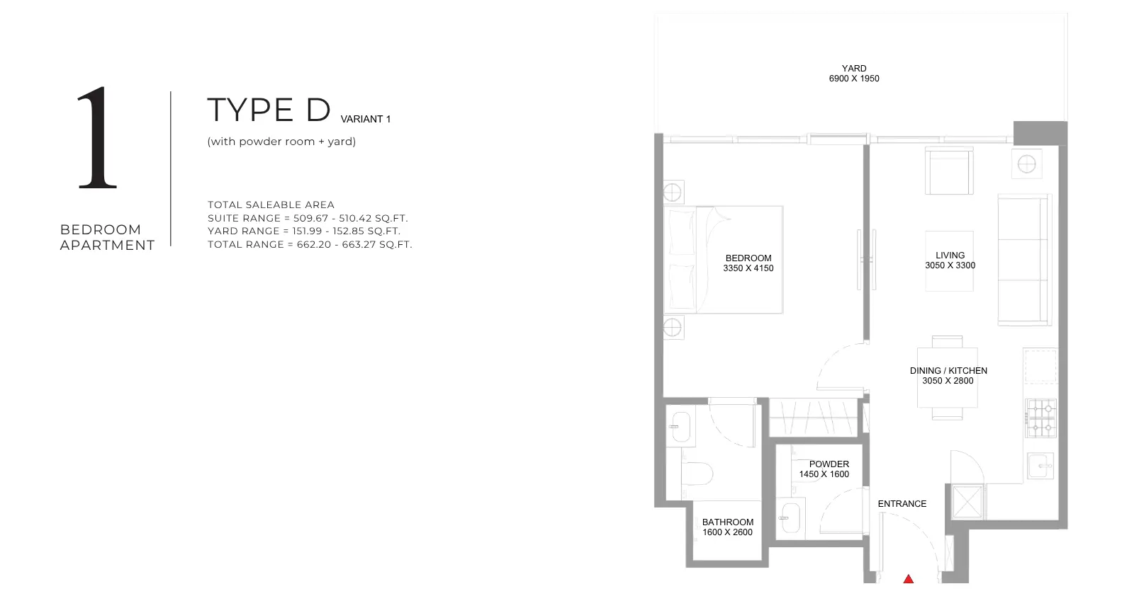 Type D – Variant 1 floor plan