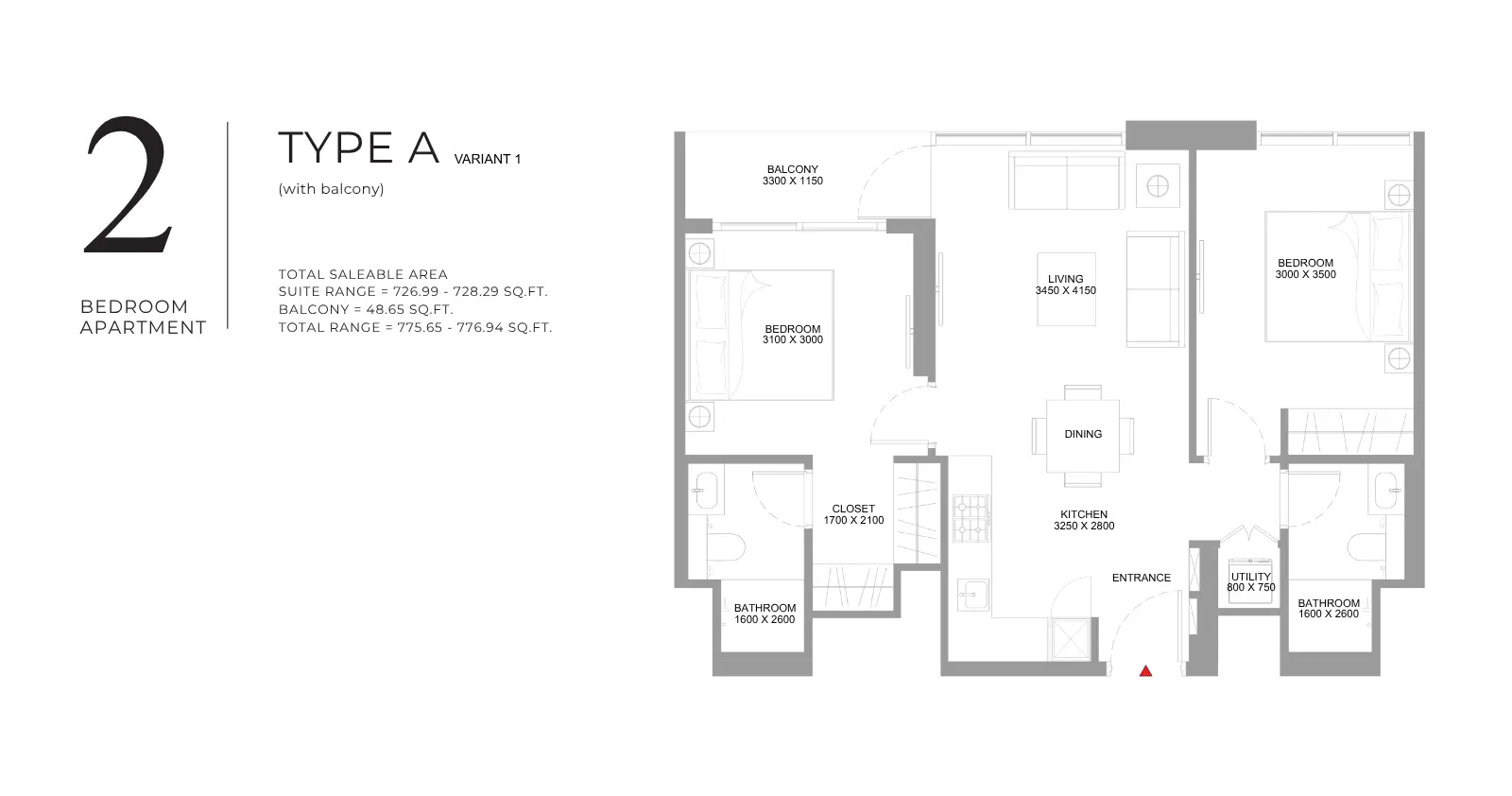 Type A – Variant 1 floor plan