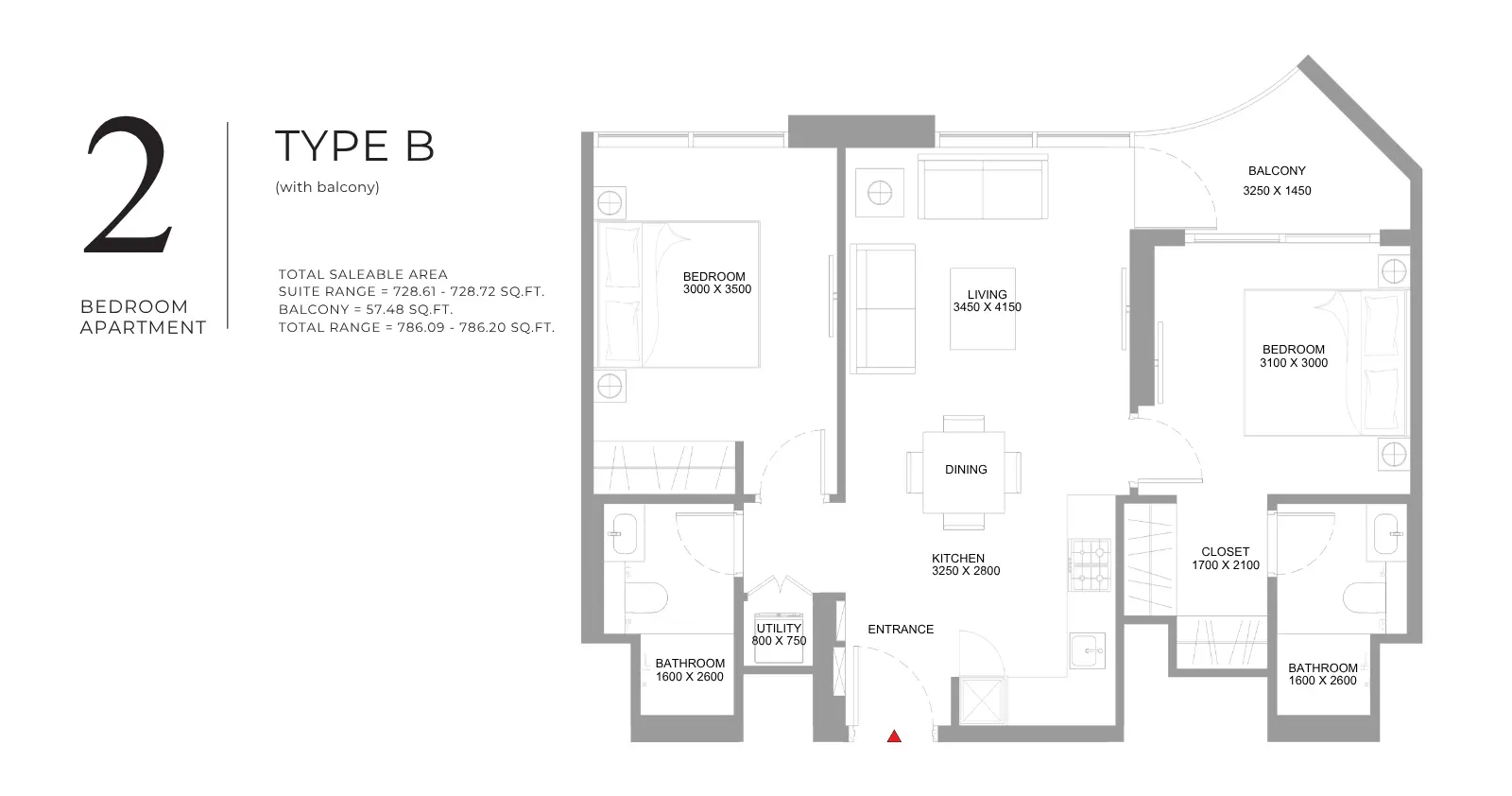 Type B floor plan
