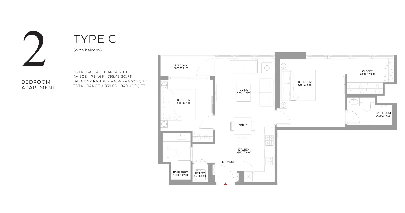 Type C floor plan