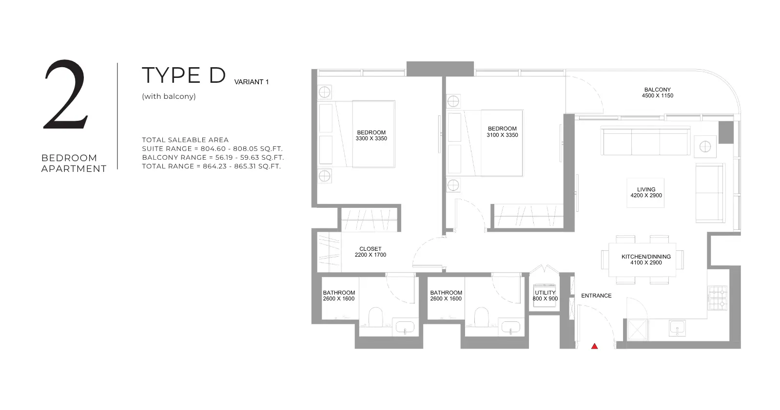 Type D – Variant 1 floor plan