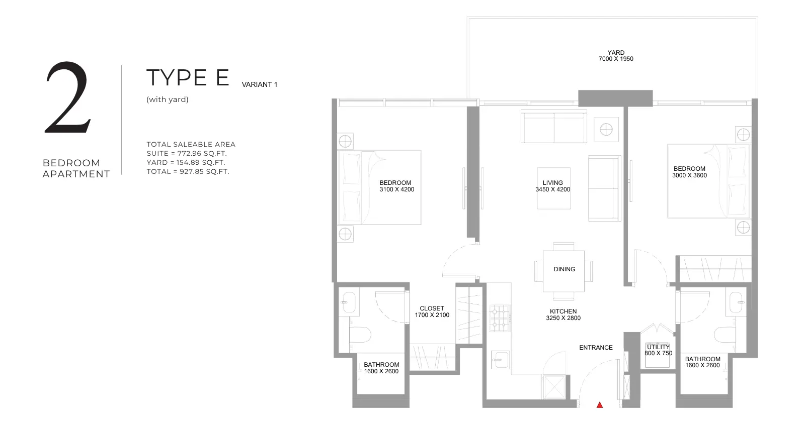 Type E – Variant 1 floor plan