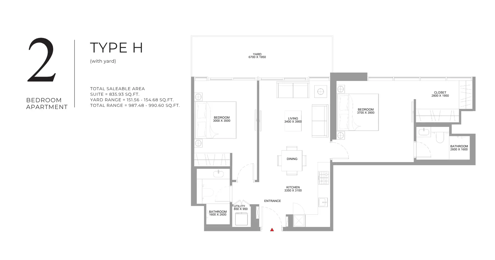 Type H floor plan