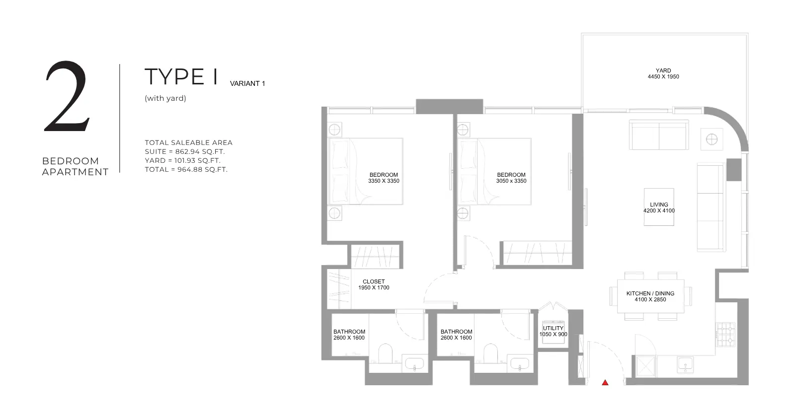 Type I – Variant 1 floor plan