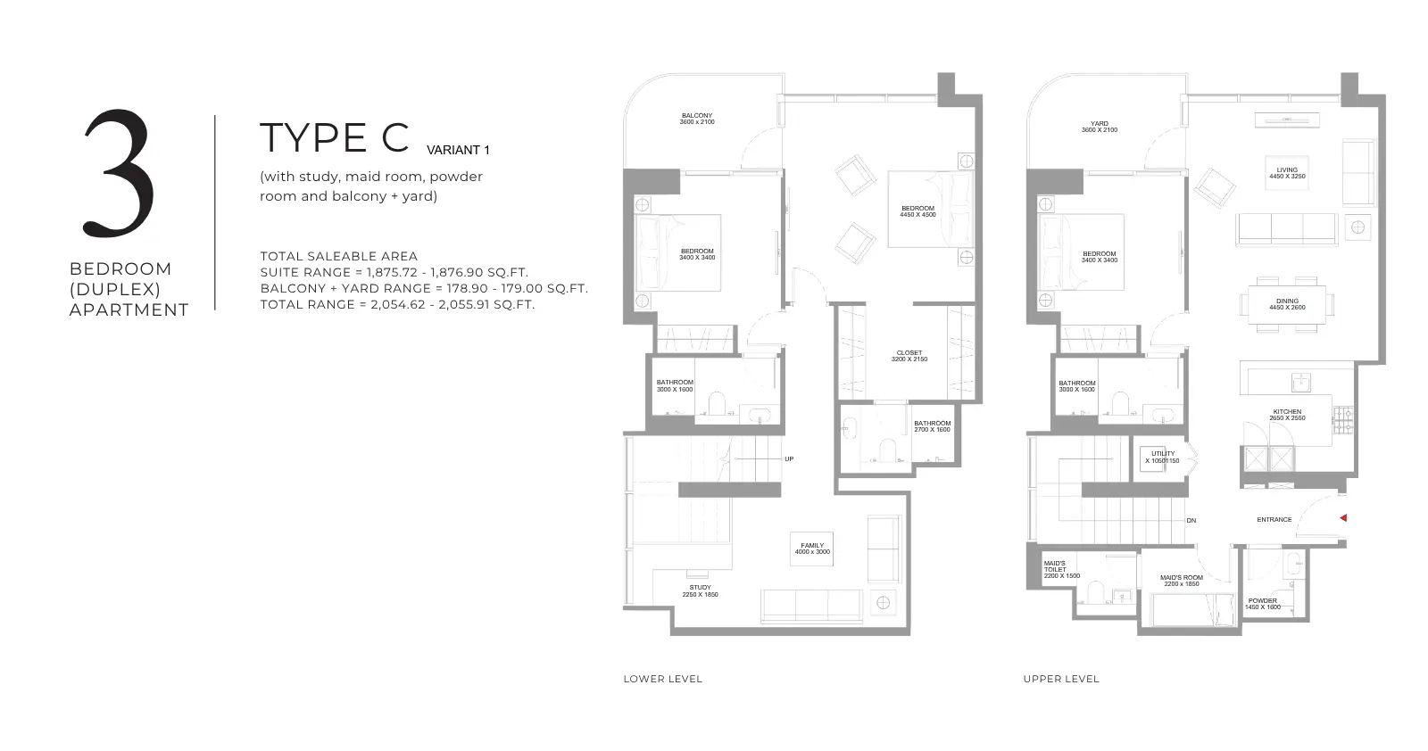 Type C – Variant 1 floor plan