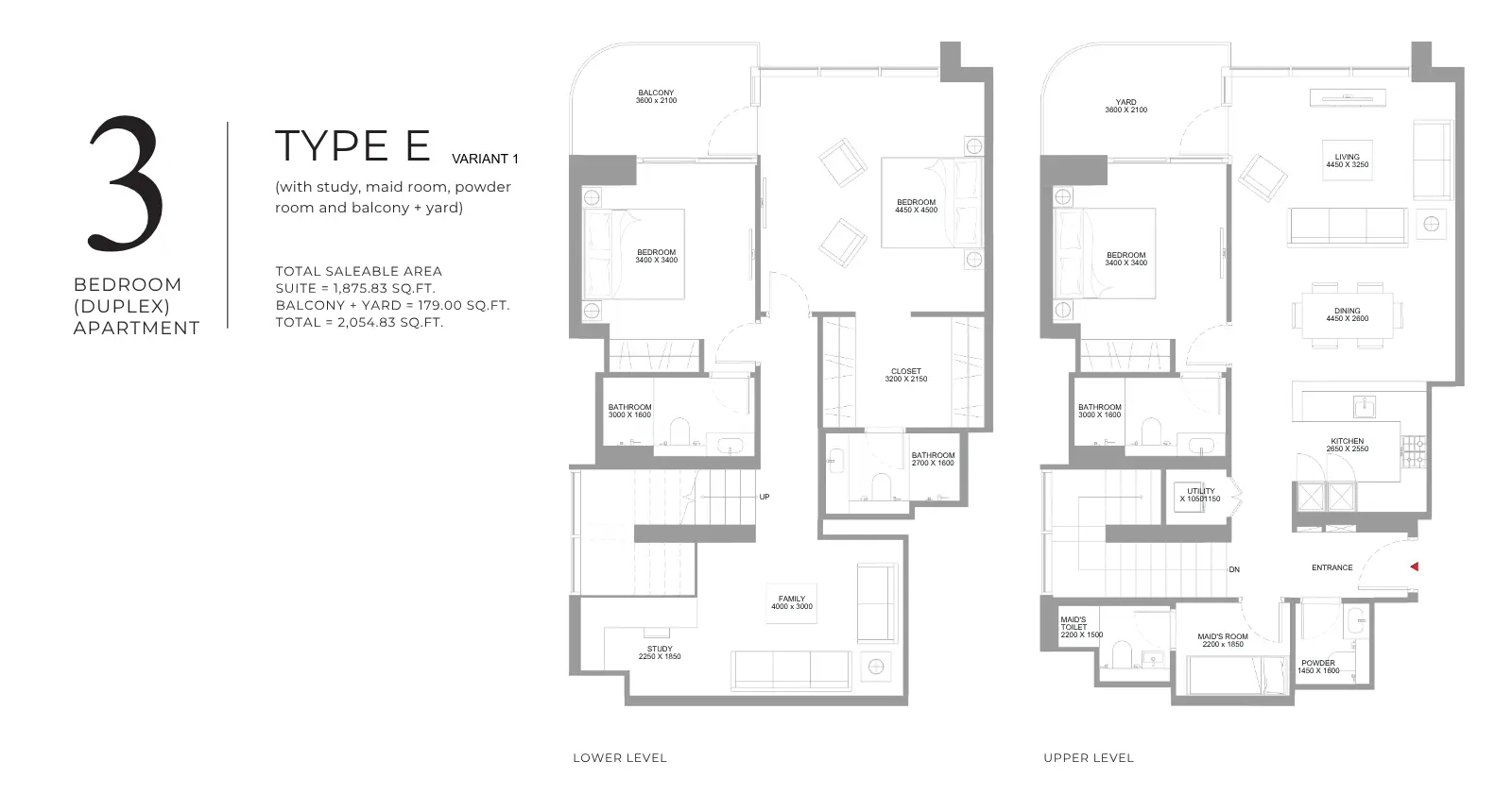 Type E – Variant 1 floor plan
