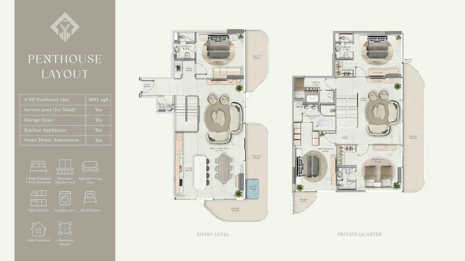 4 Bedroom Grande Suite floor plan