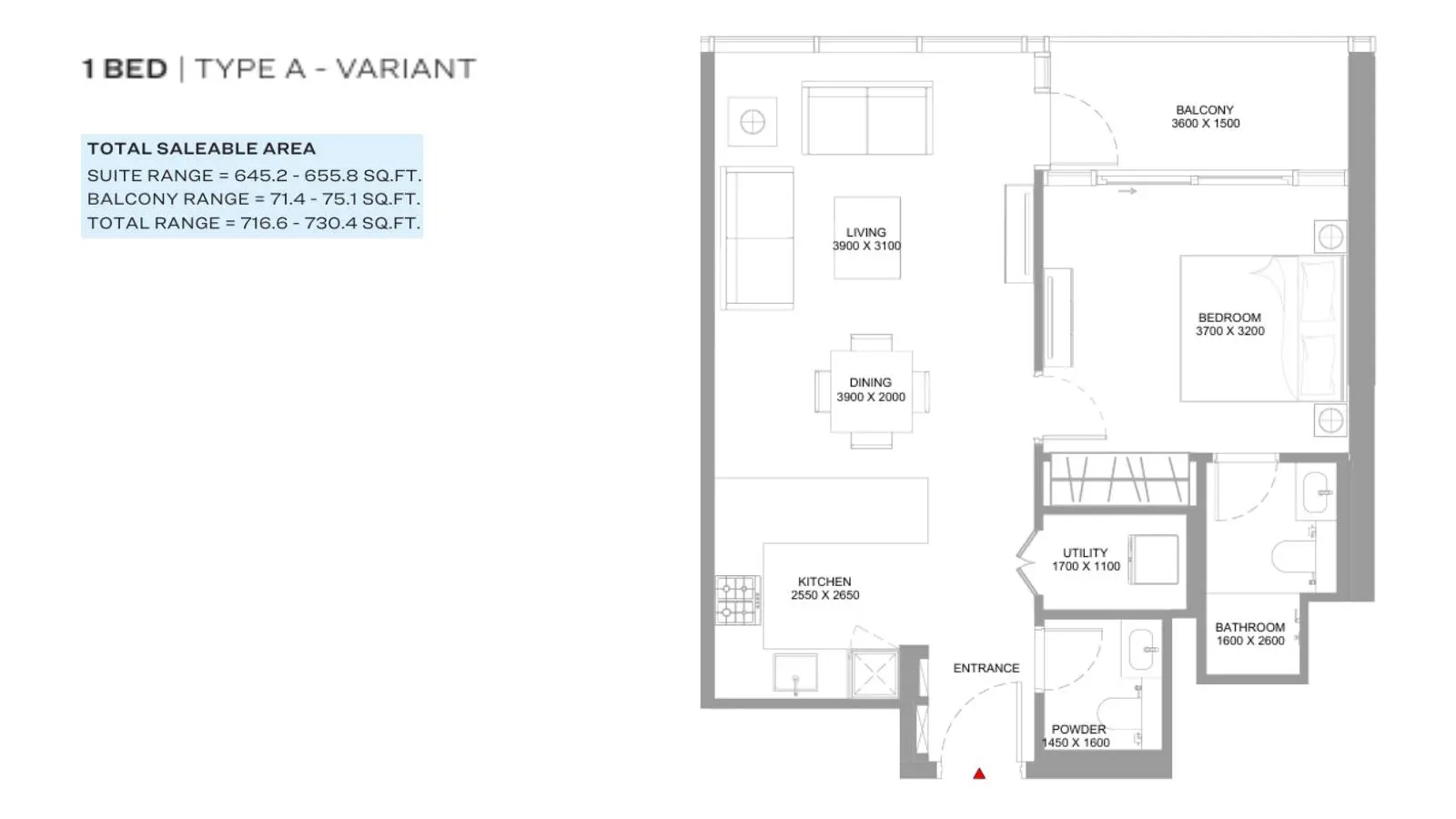 Type A - Variant floor plan