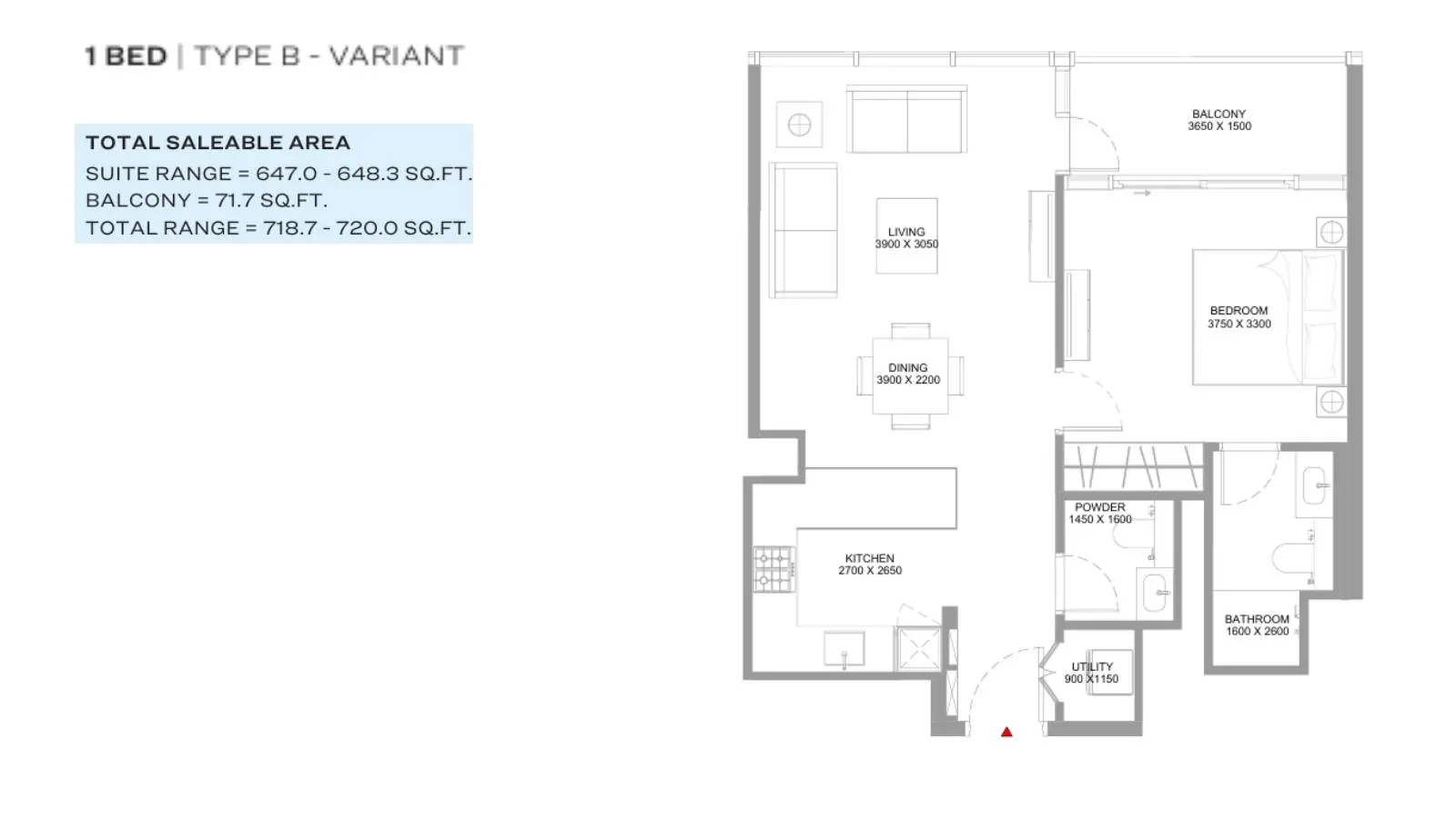 Type B- Variant floor plan