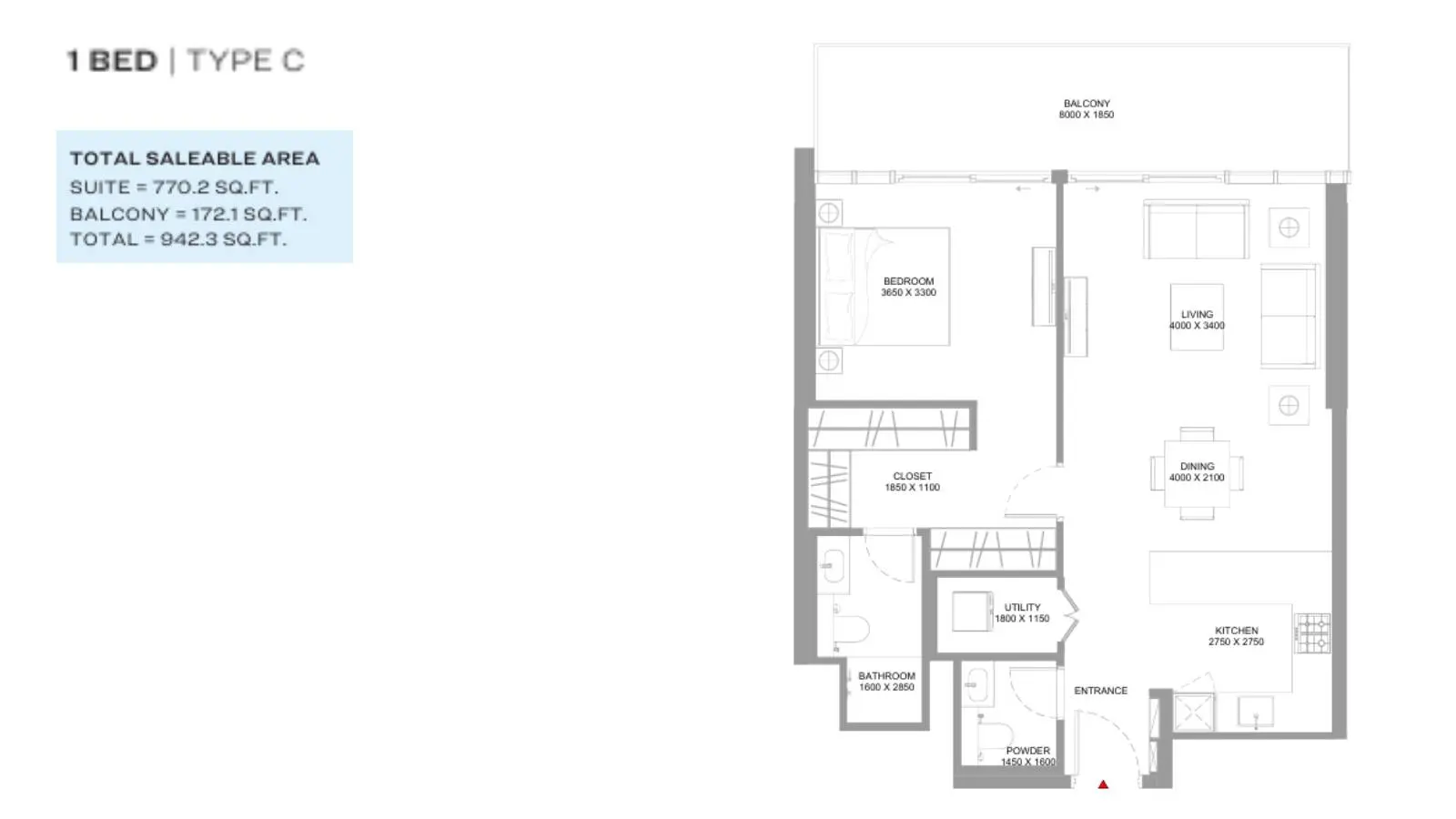 Type C floor plan