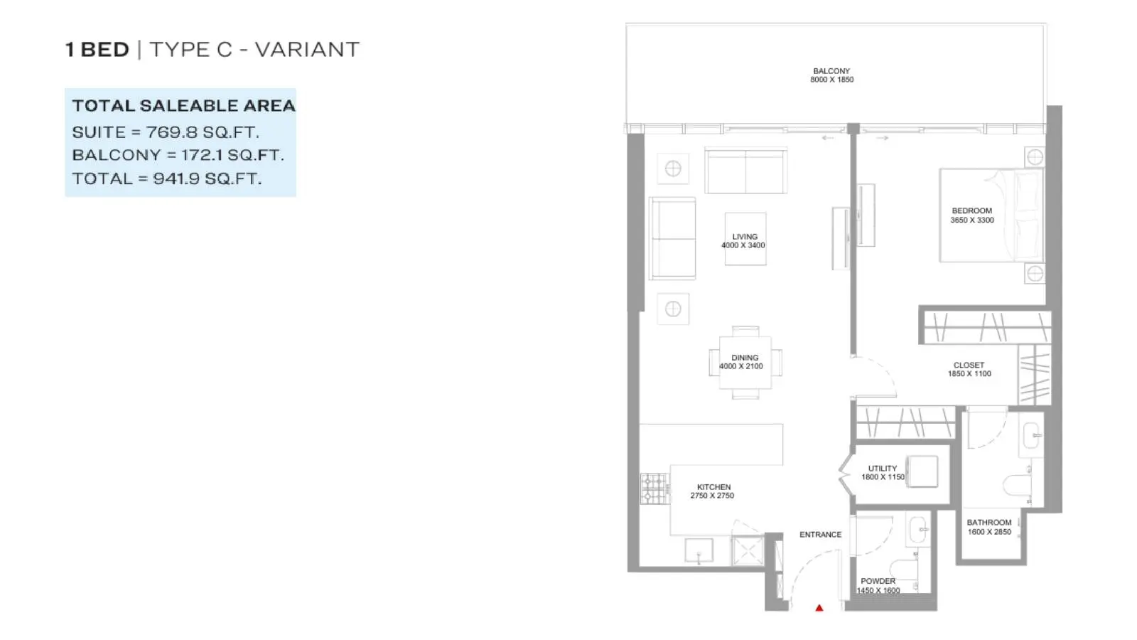 Type C-Variant floor plan