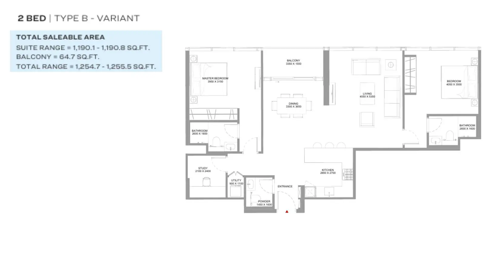 Type B-Varaint floor plan