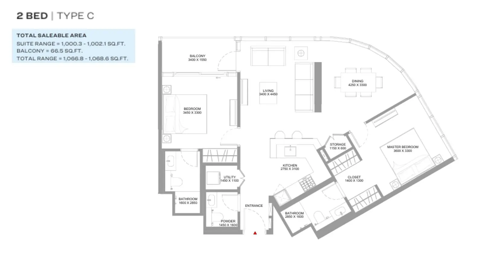 Type C floor plan