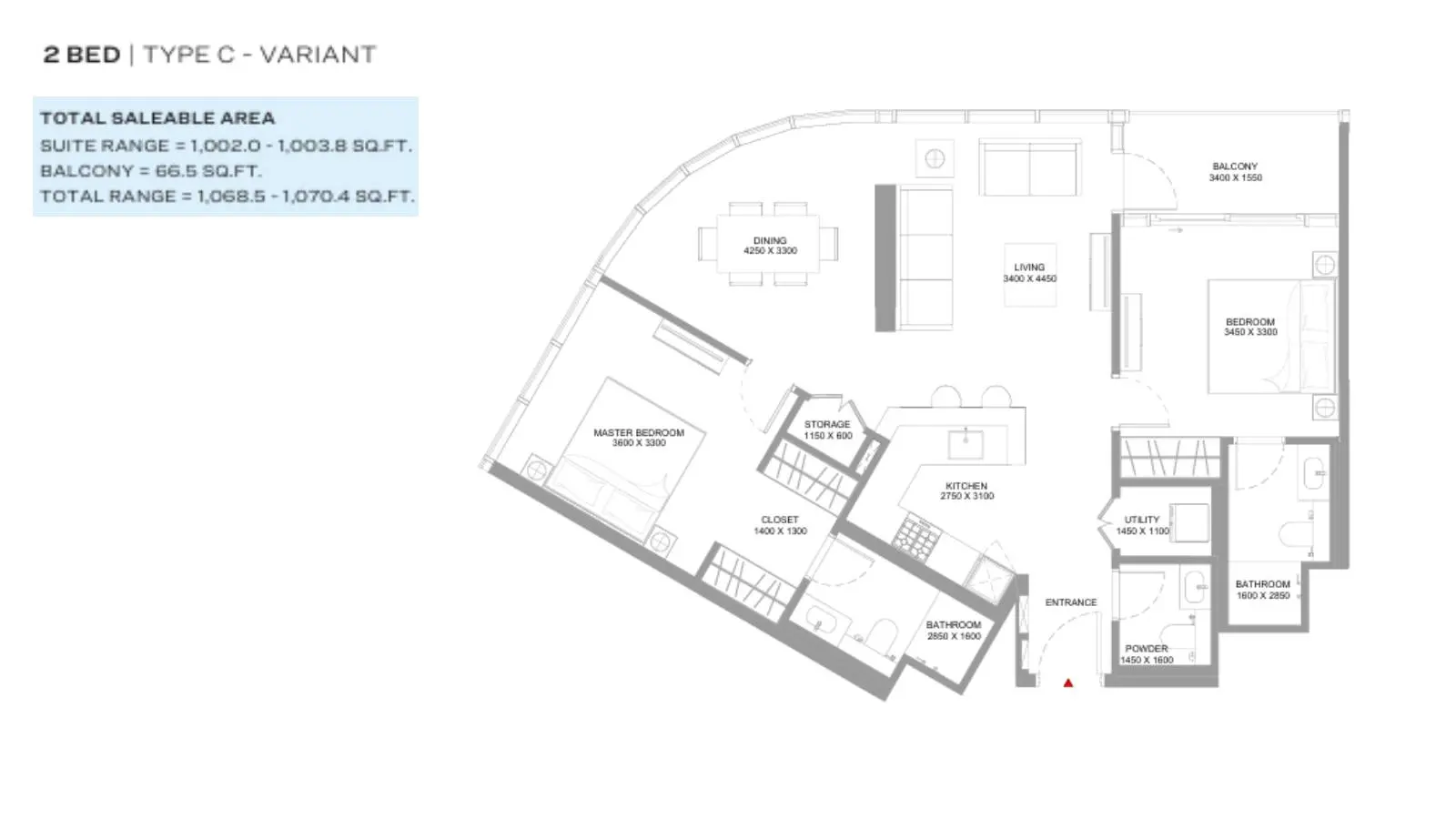 Type C-Variant floor plan