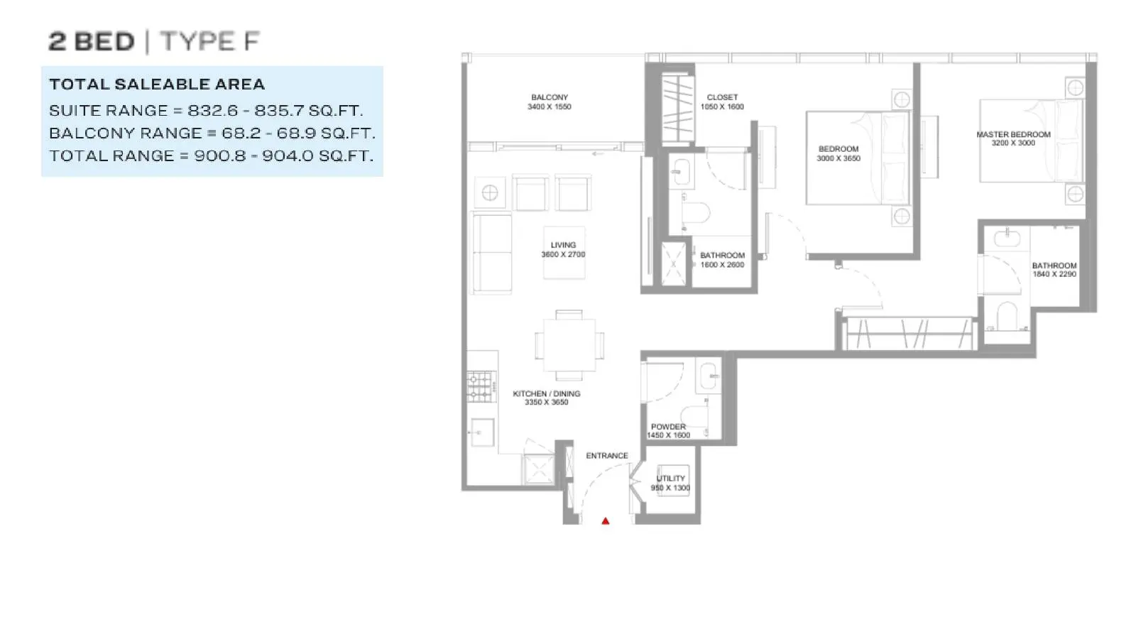Type F floor plan