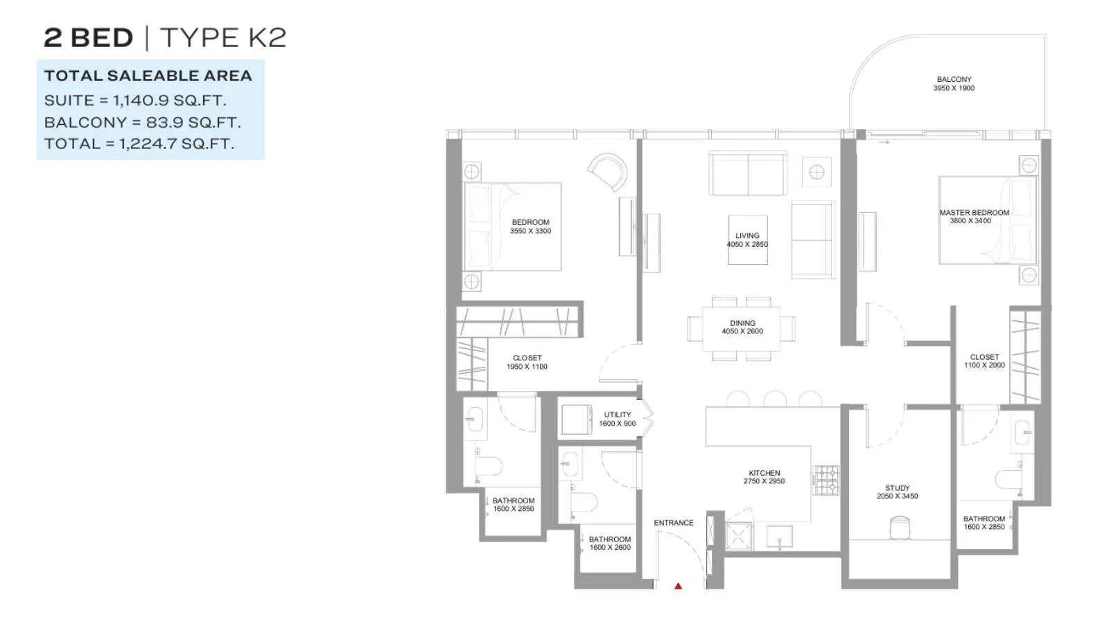 Type K2 floor plan