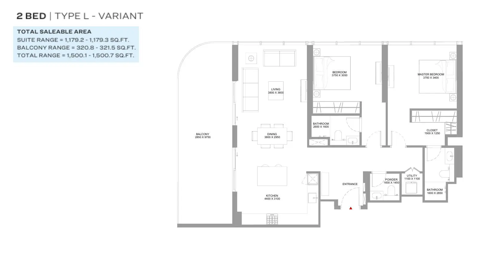 Type L-Variant floor plan