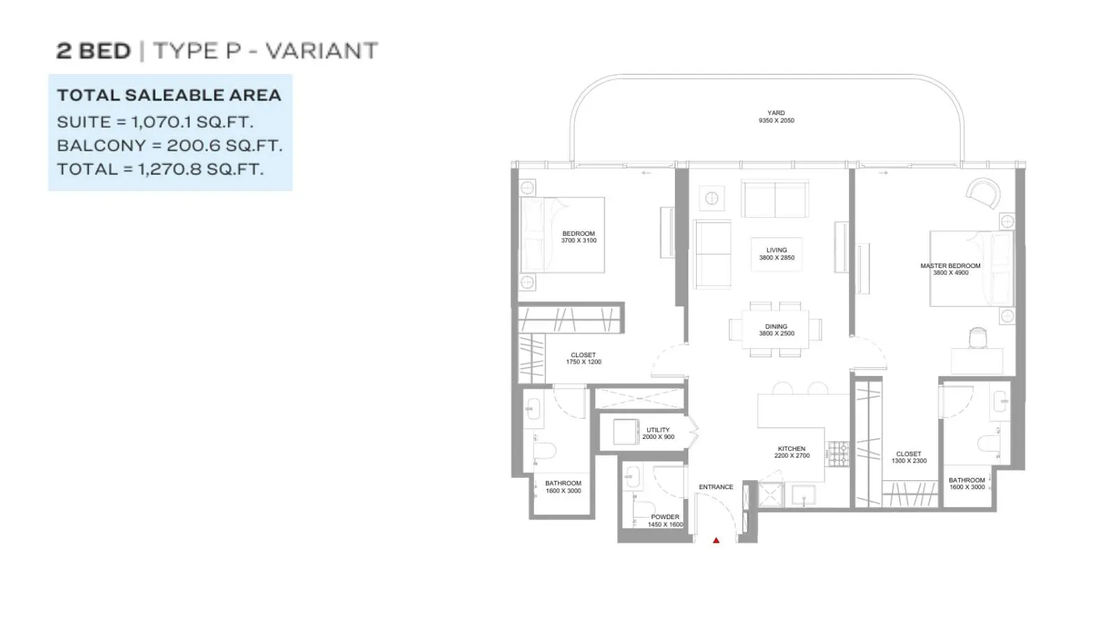 Type P-Variant floor plan