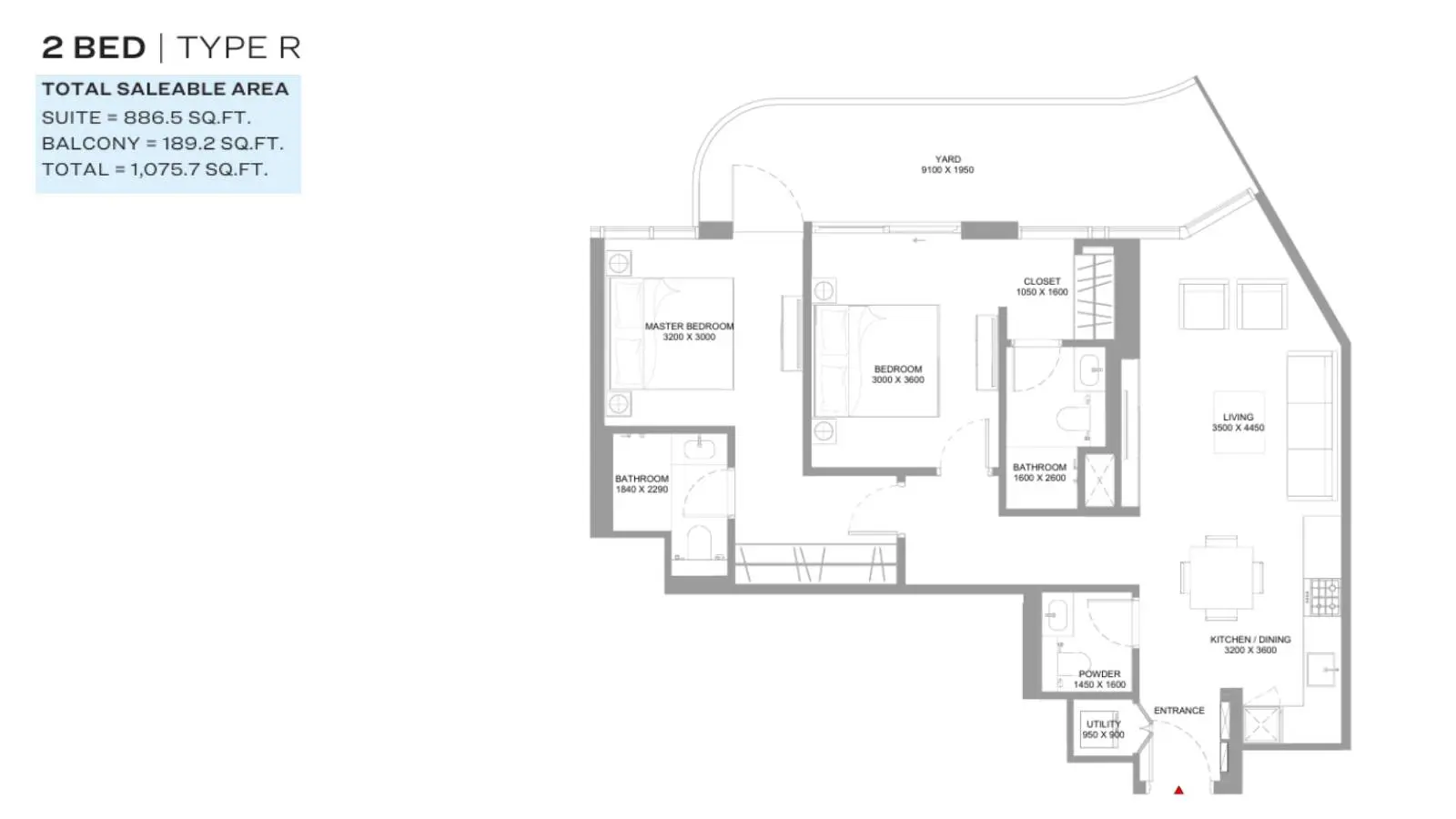 Type R floor plan