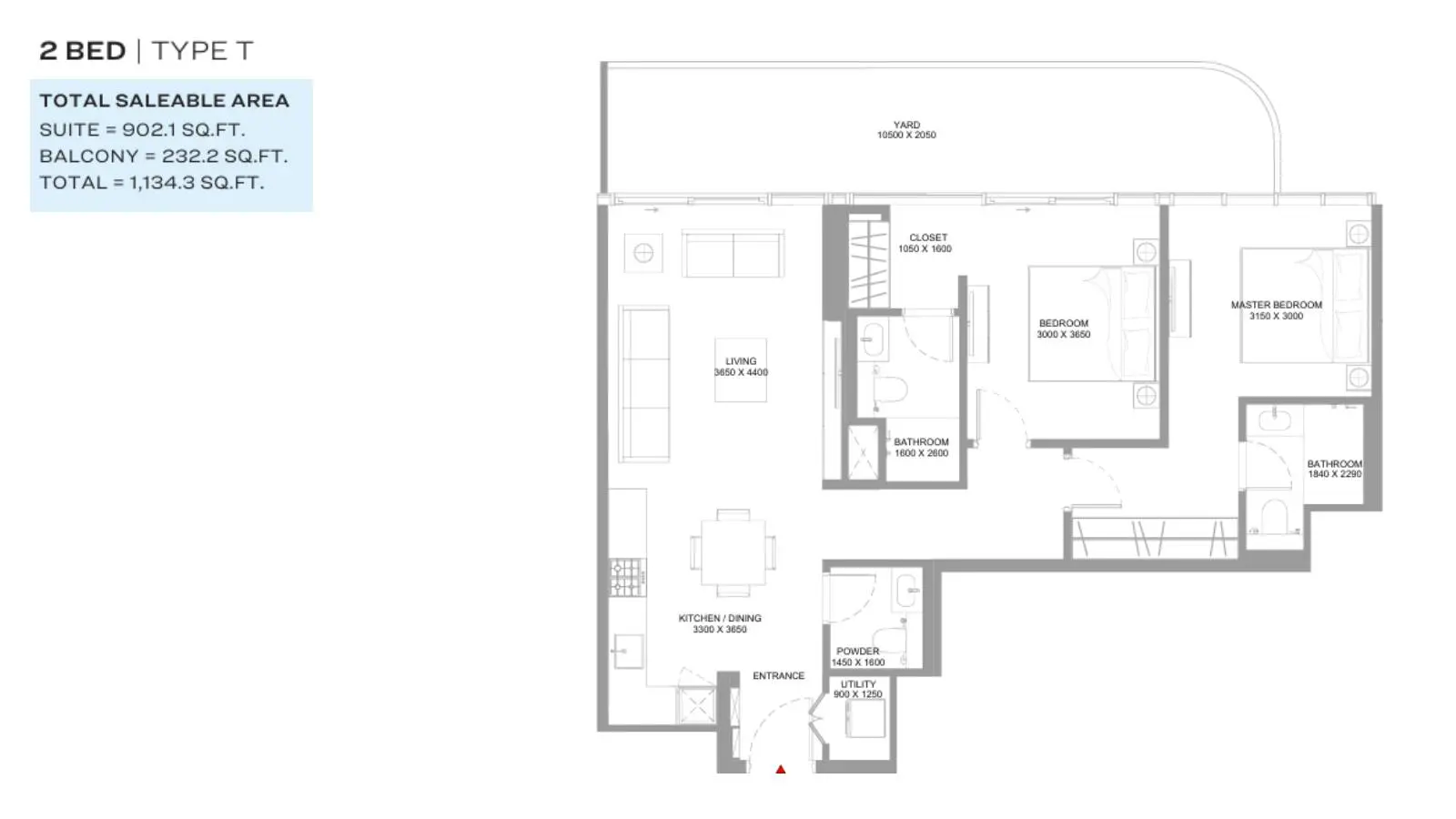 Type T floor plan
