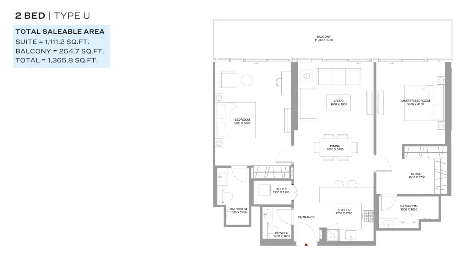 Type U floor plan