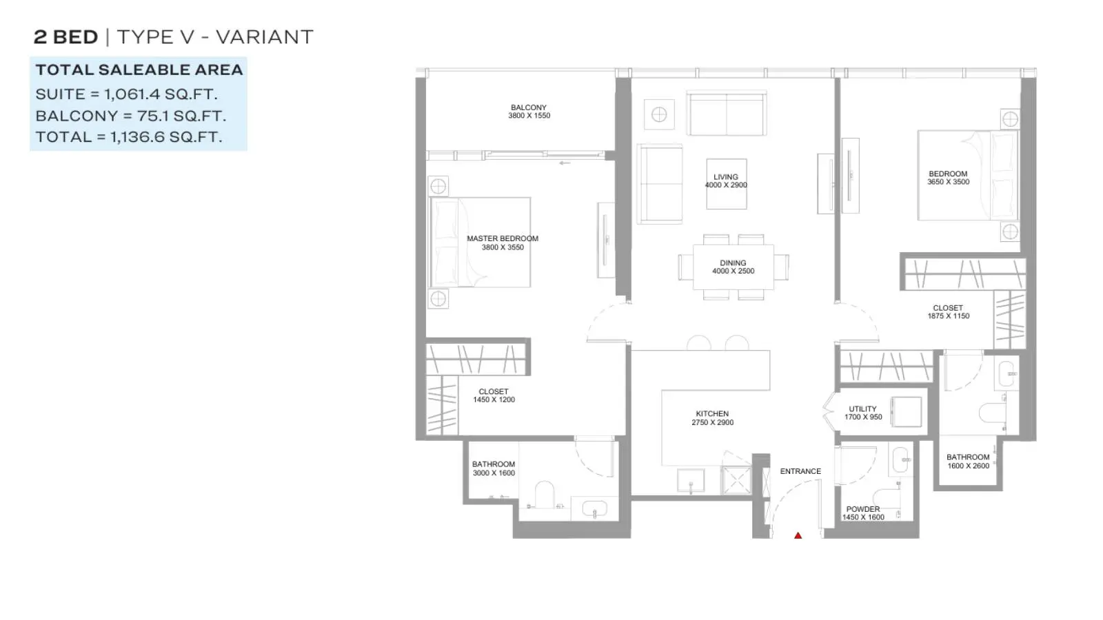 Type V-Variant floor plan