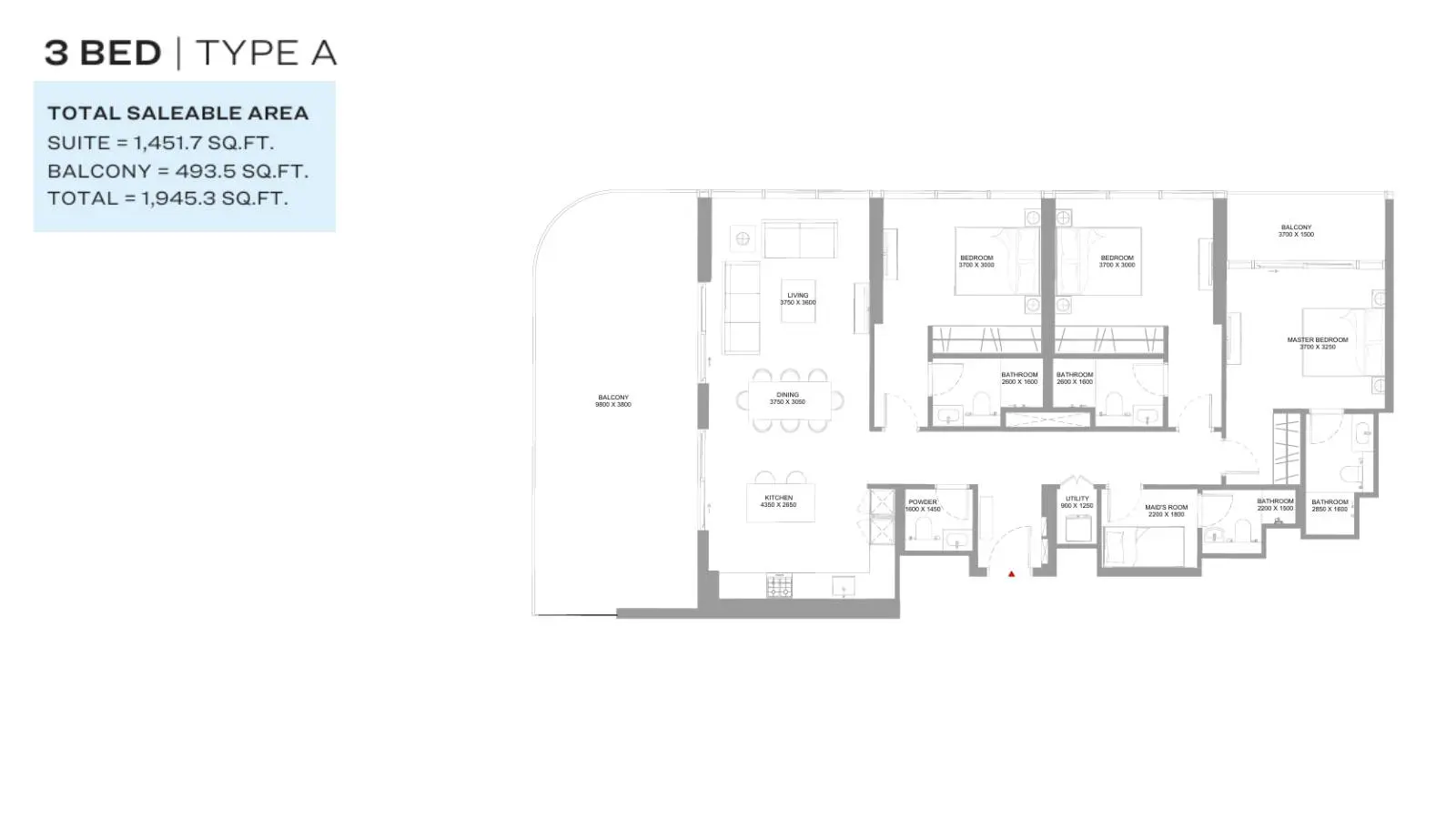 Type A floor plan