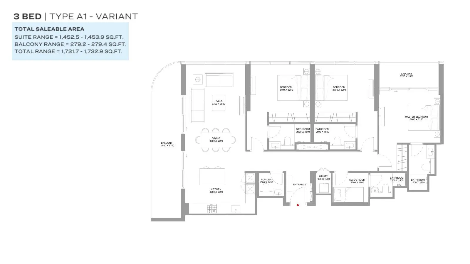 Type A1-Variant floor plan