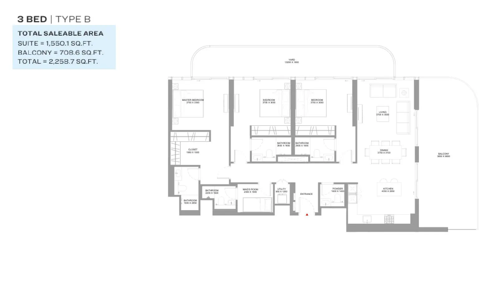 Type B floor plan