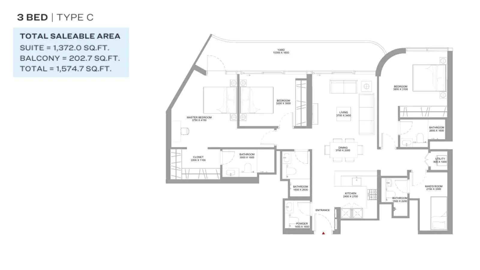 Type C floor plan