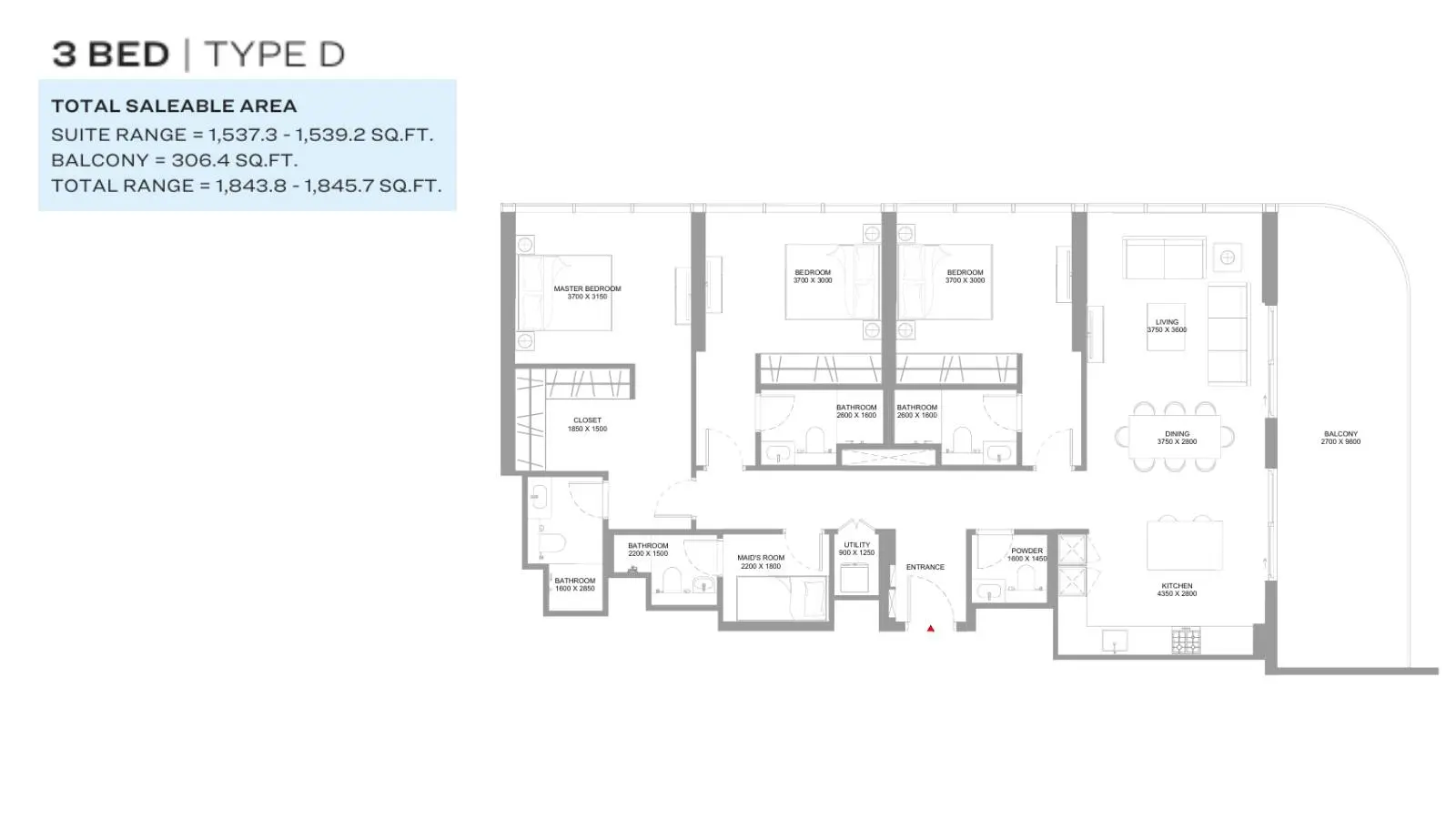 Type D floor plan