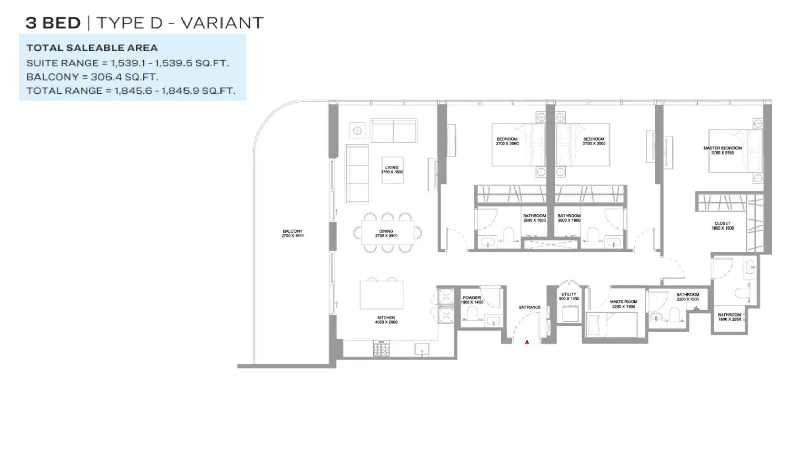 Type D-Variant floor plan