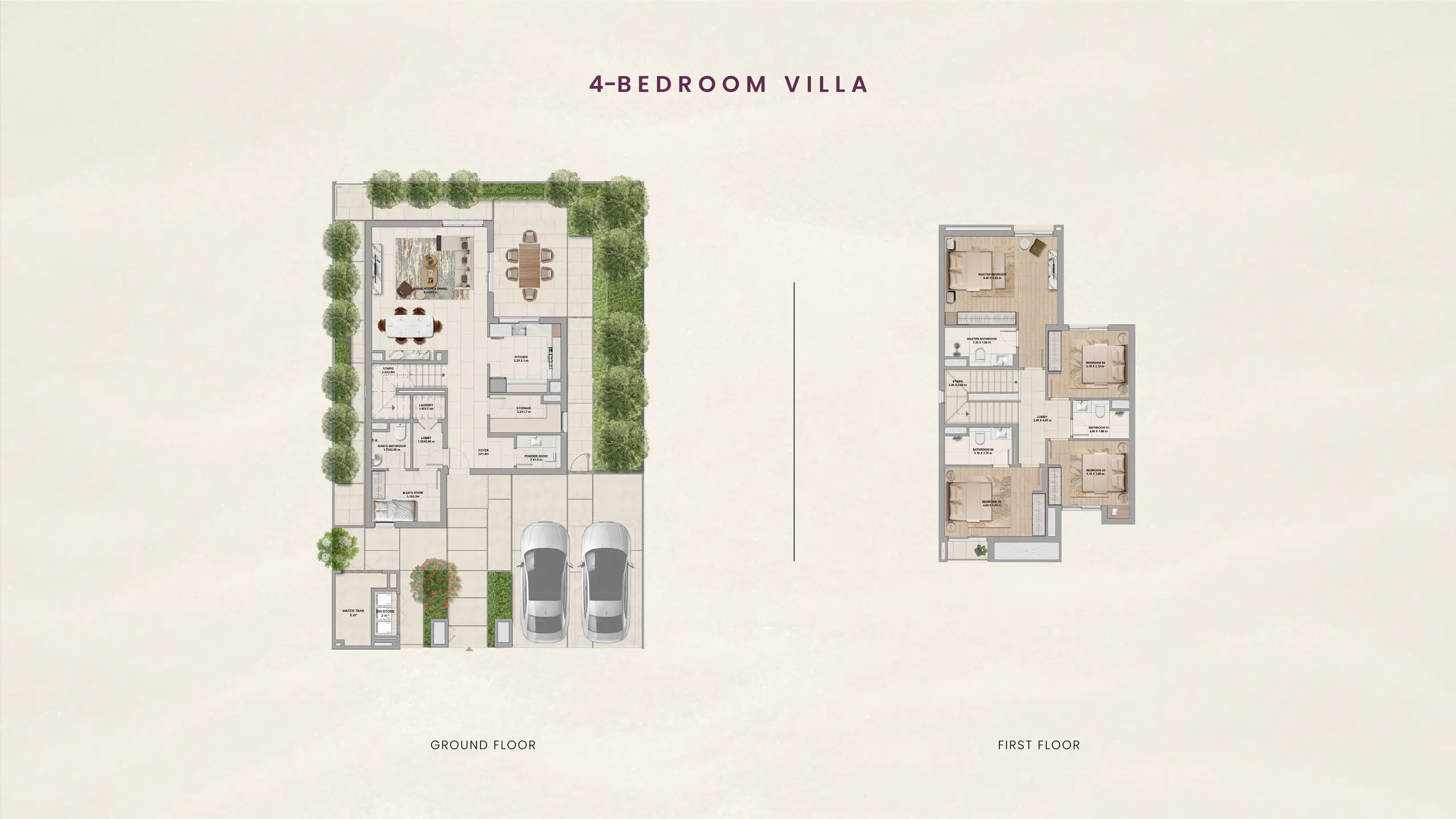 4 Bedroom Villa floor plan