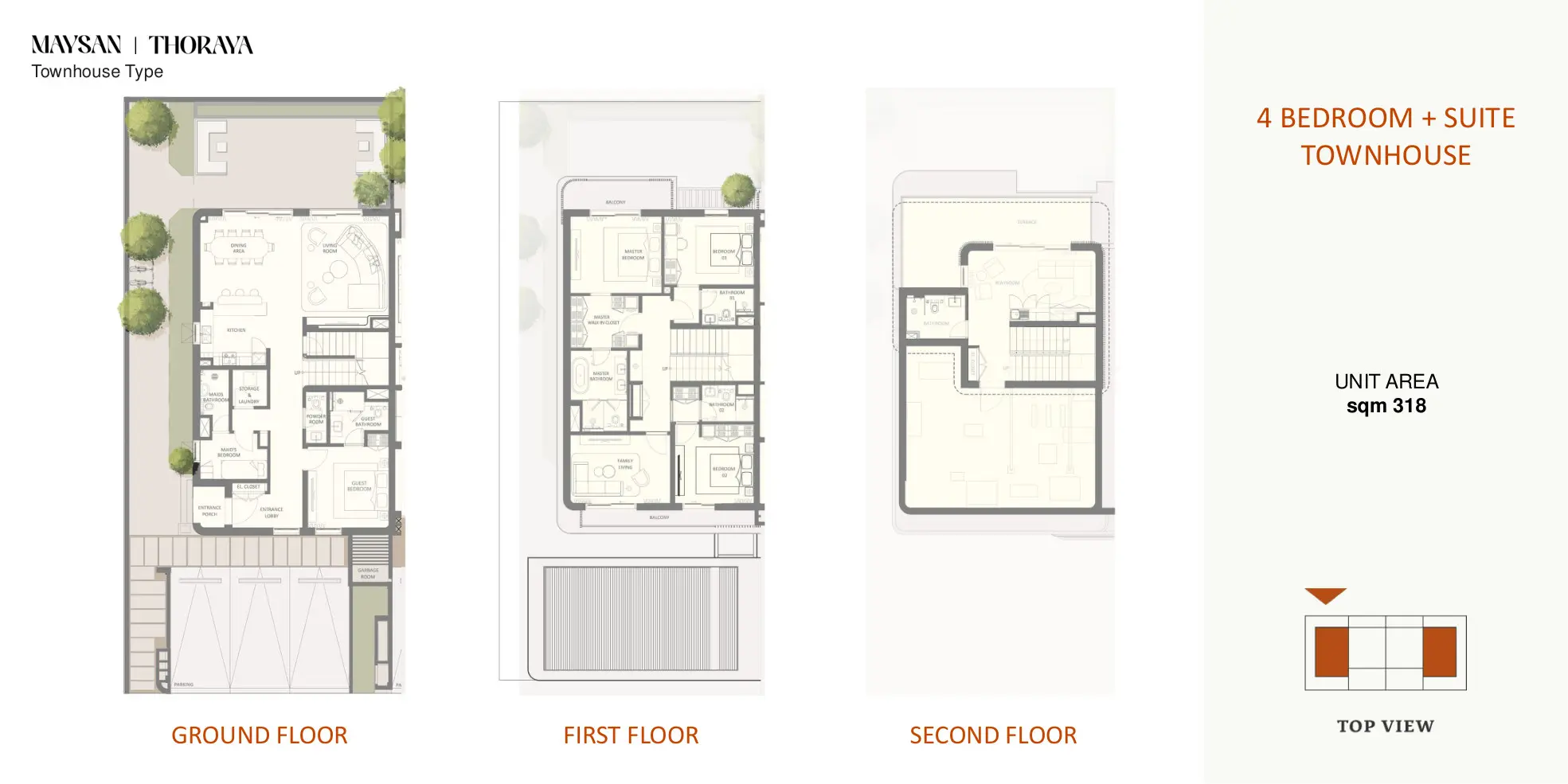 Ground, First & Second Floor floor plan