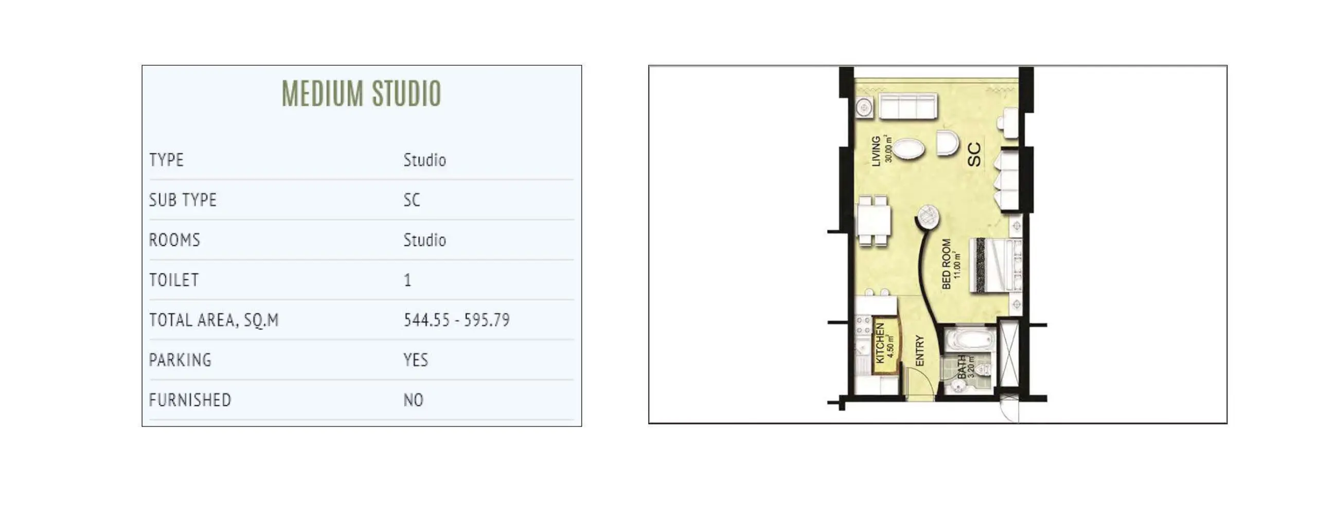 Medium Studio floor plan