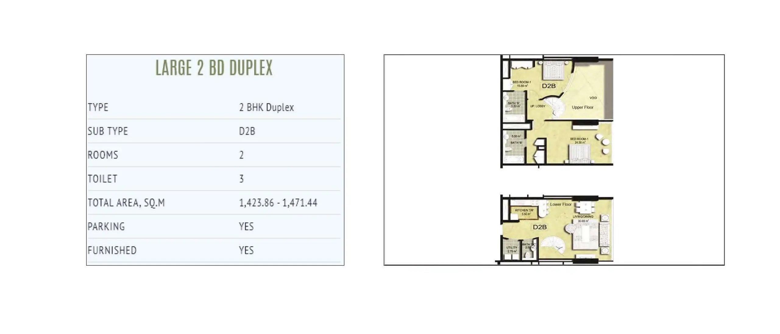 Large 2 BD floor plan