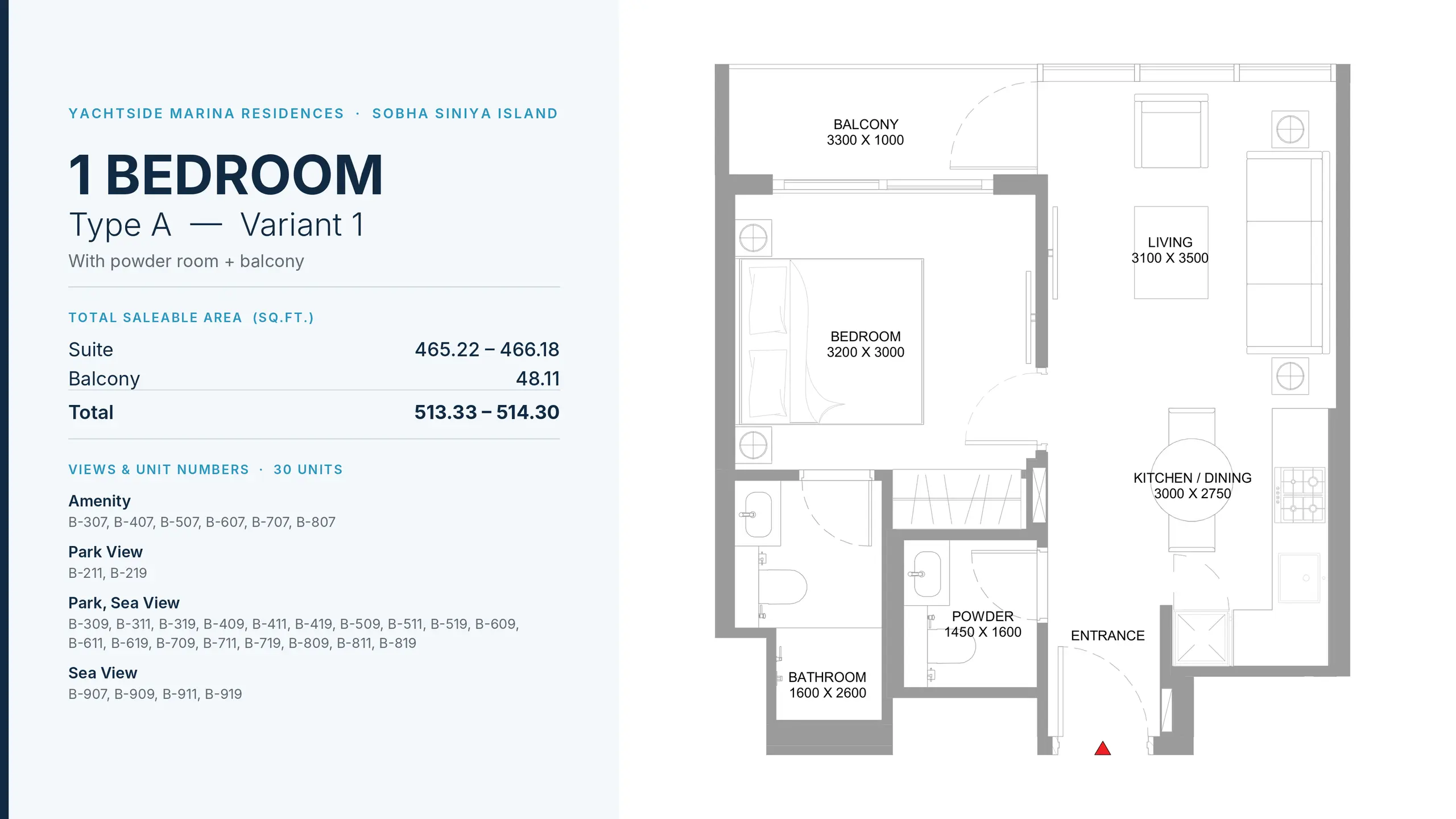 Type A - Variant 1 floor plan