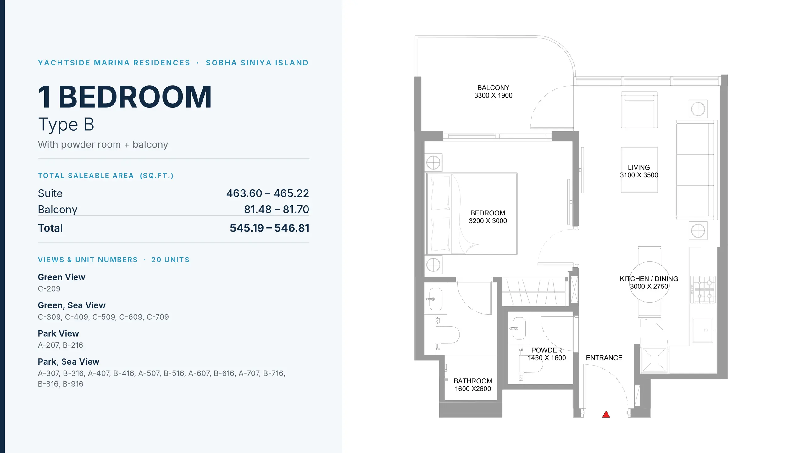 Type B floor plan