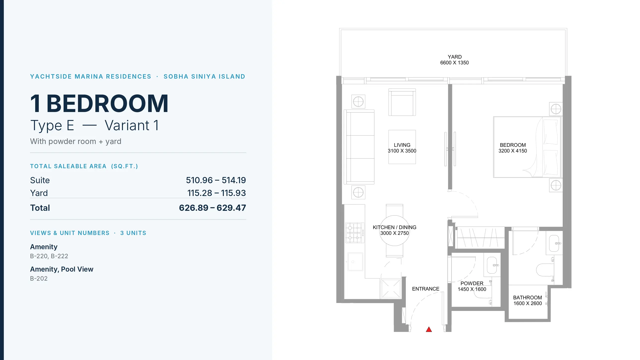 Type E - Variant 1 floor plan