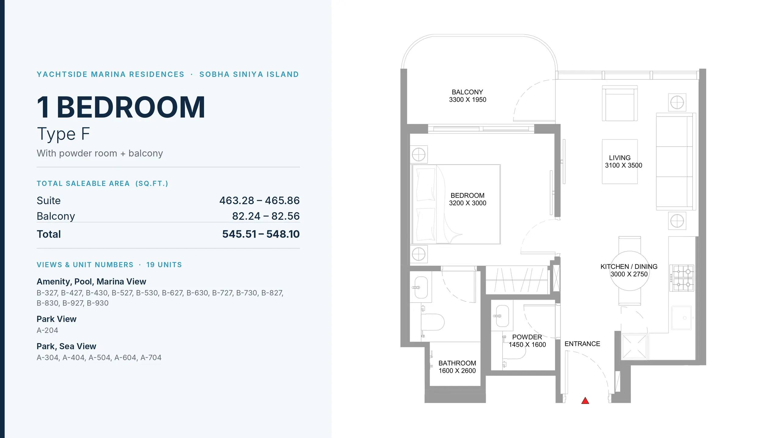 Type F floor plan