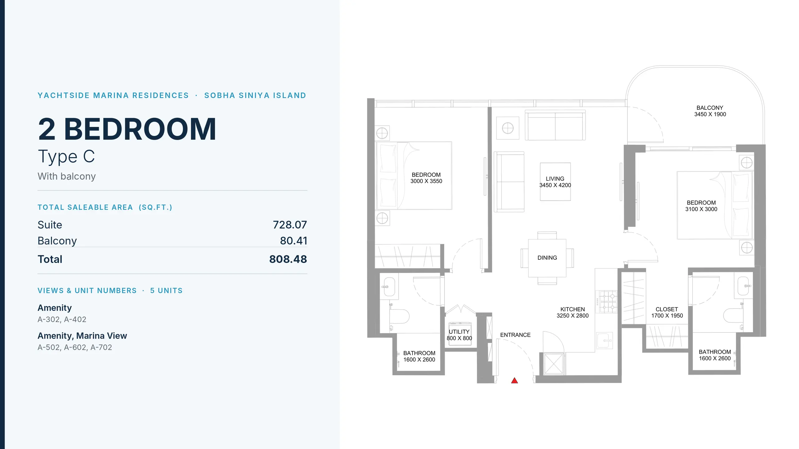 Type C floor plan