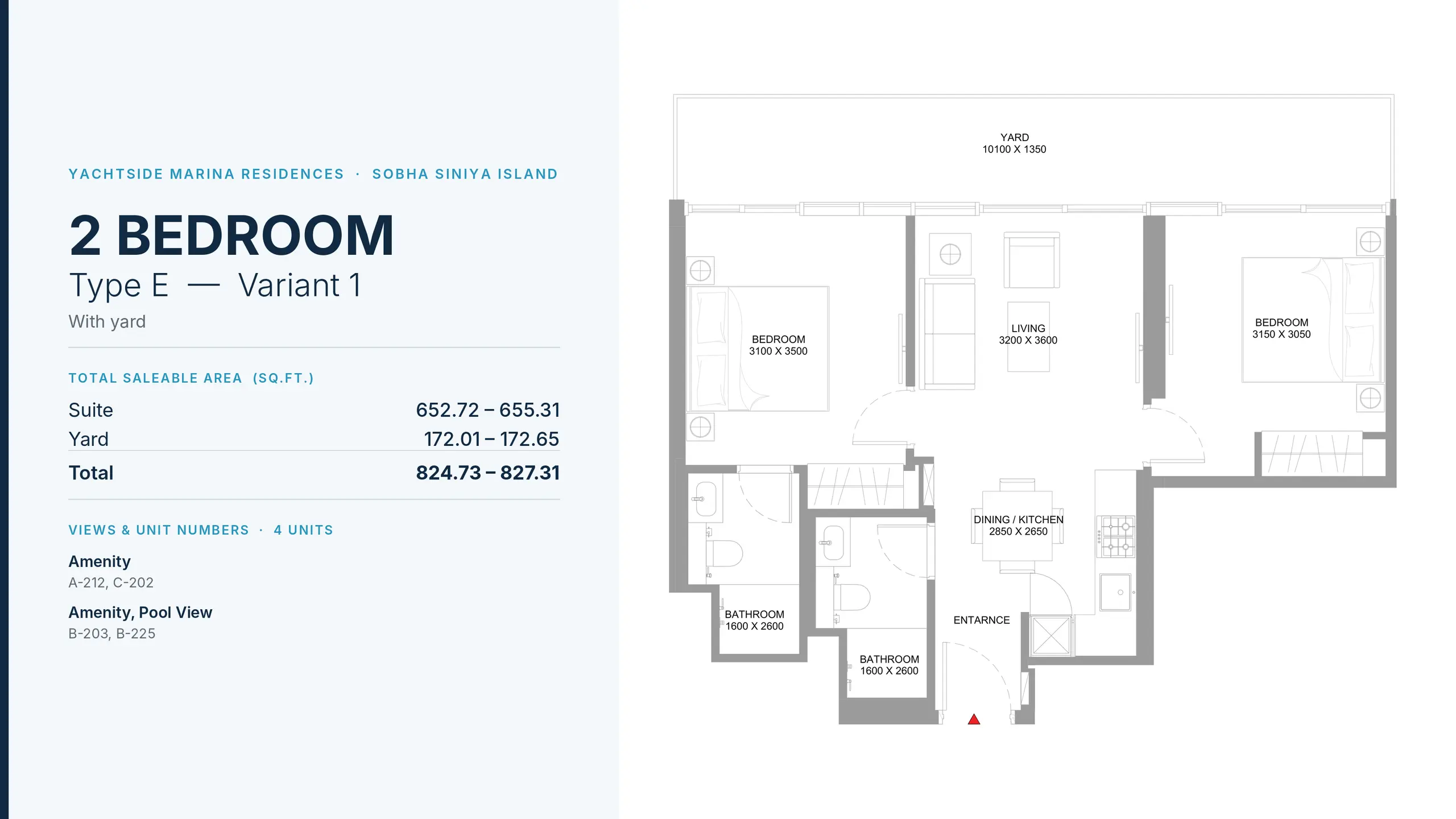 Type E - Variant 1 floor plan