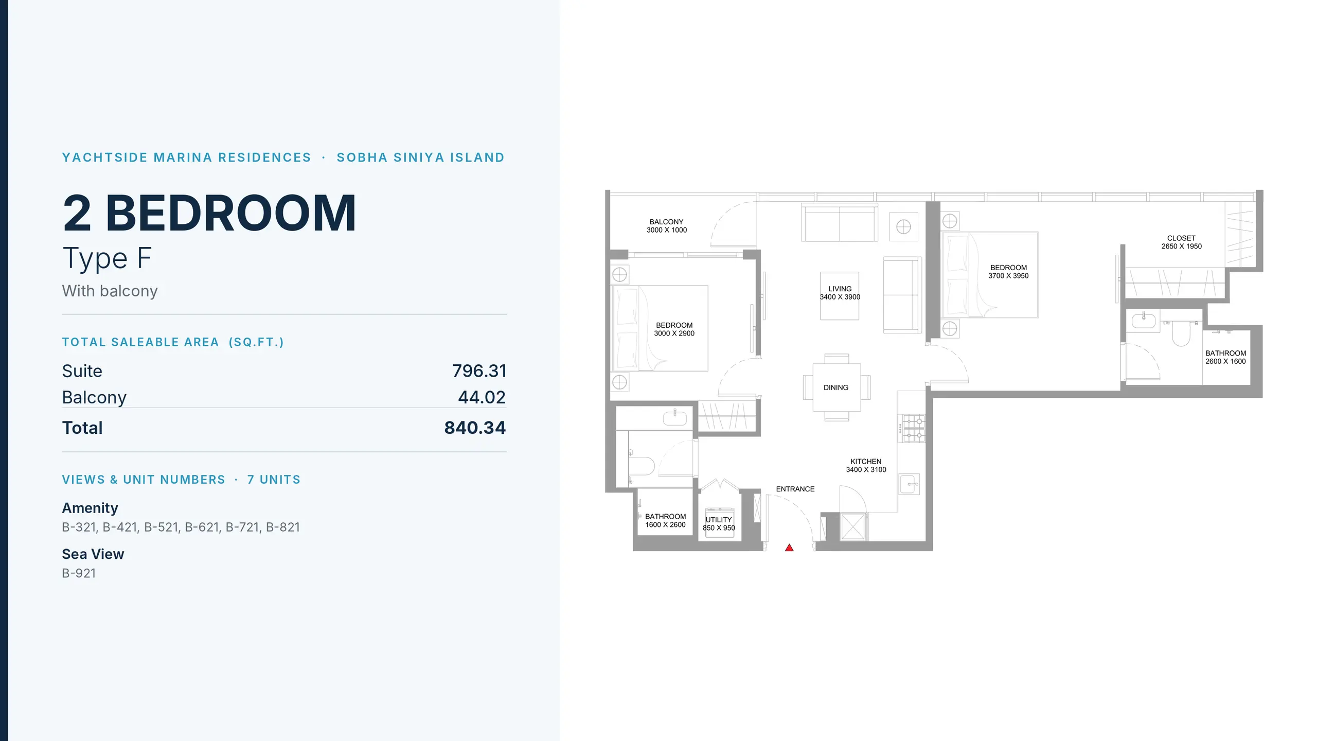 Type F floor plan