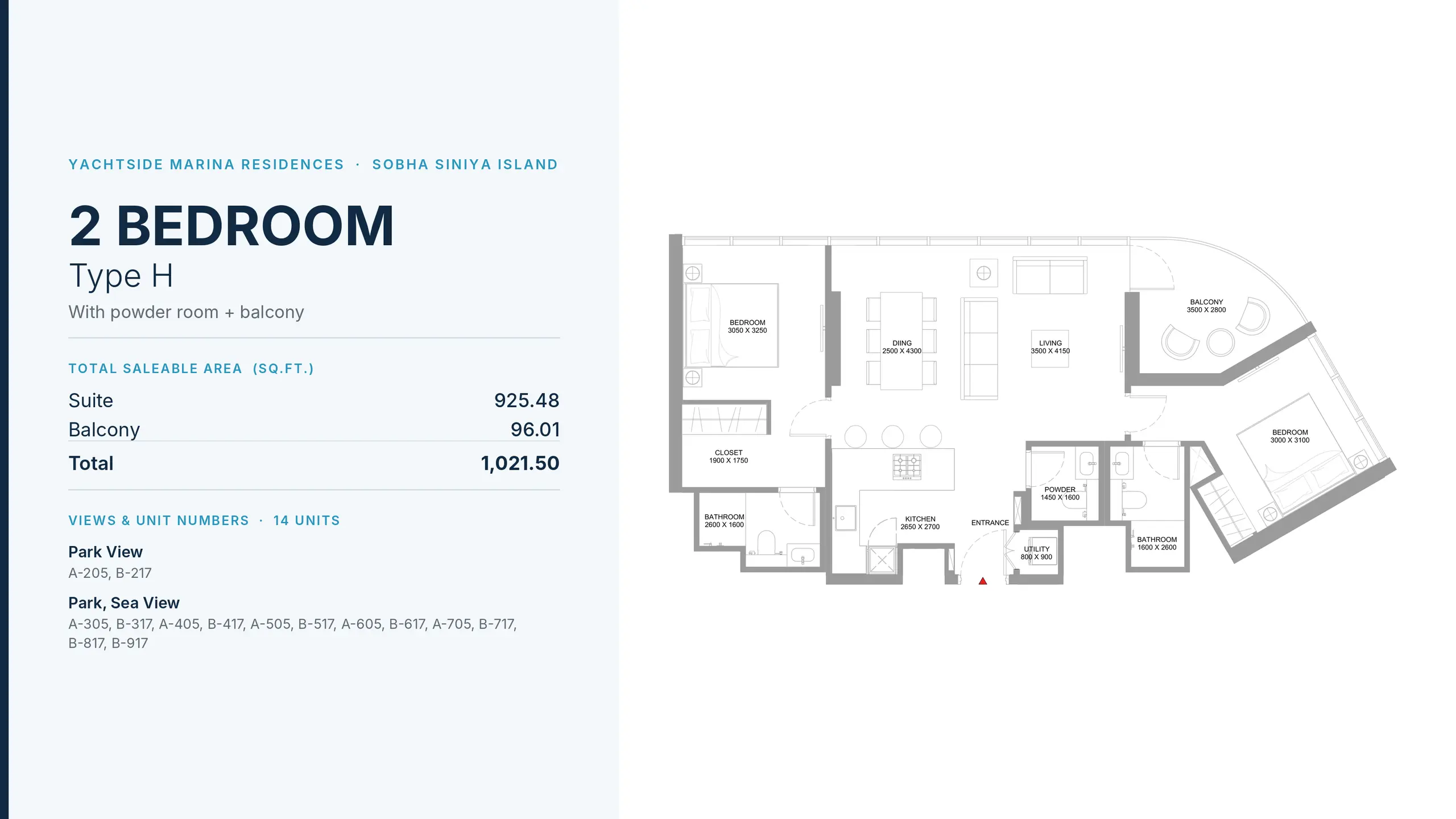Type H floor plan