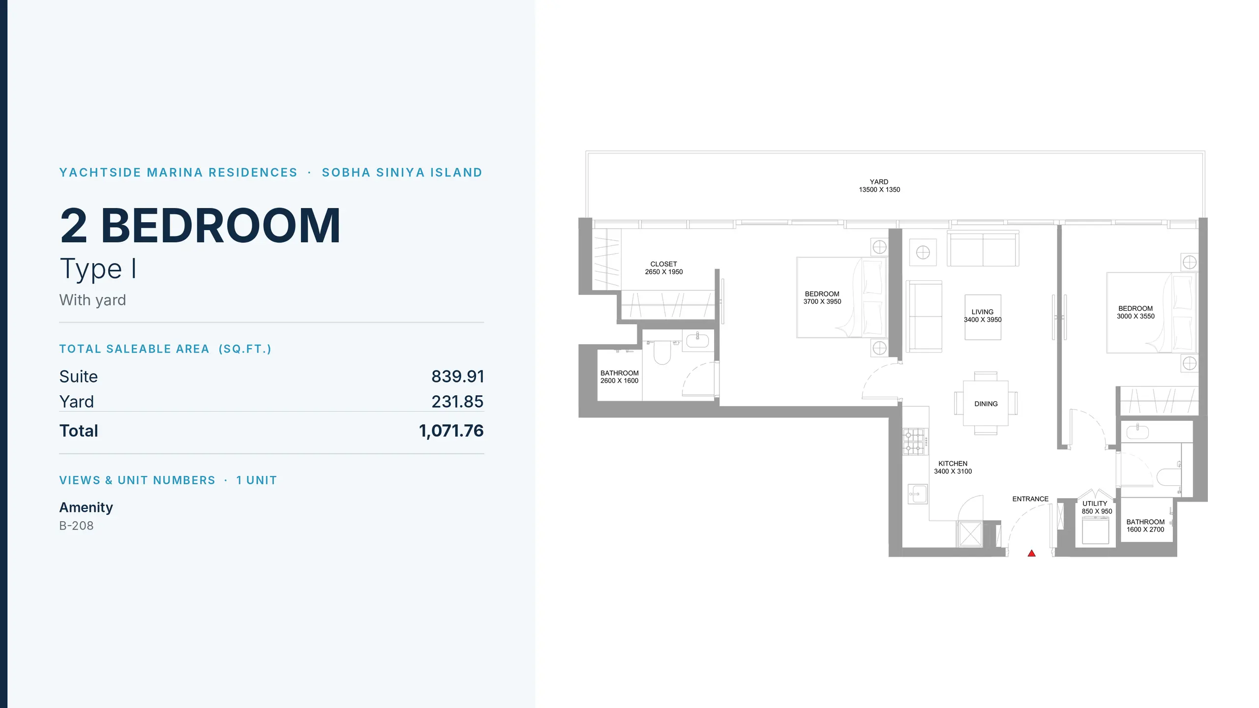 Type I floor plan