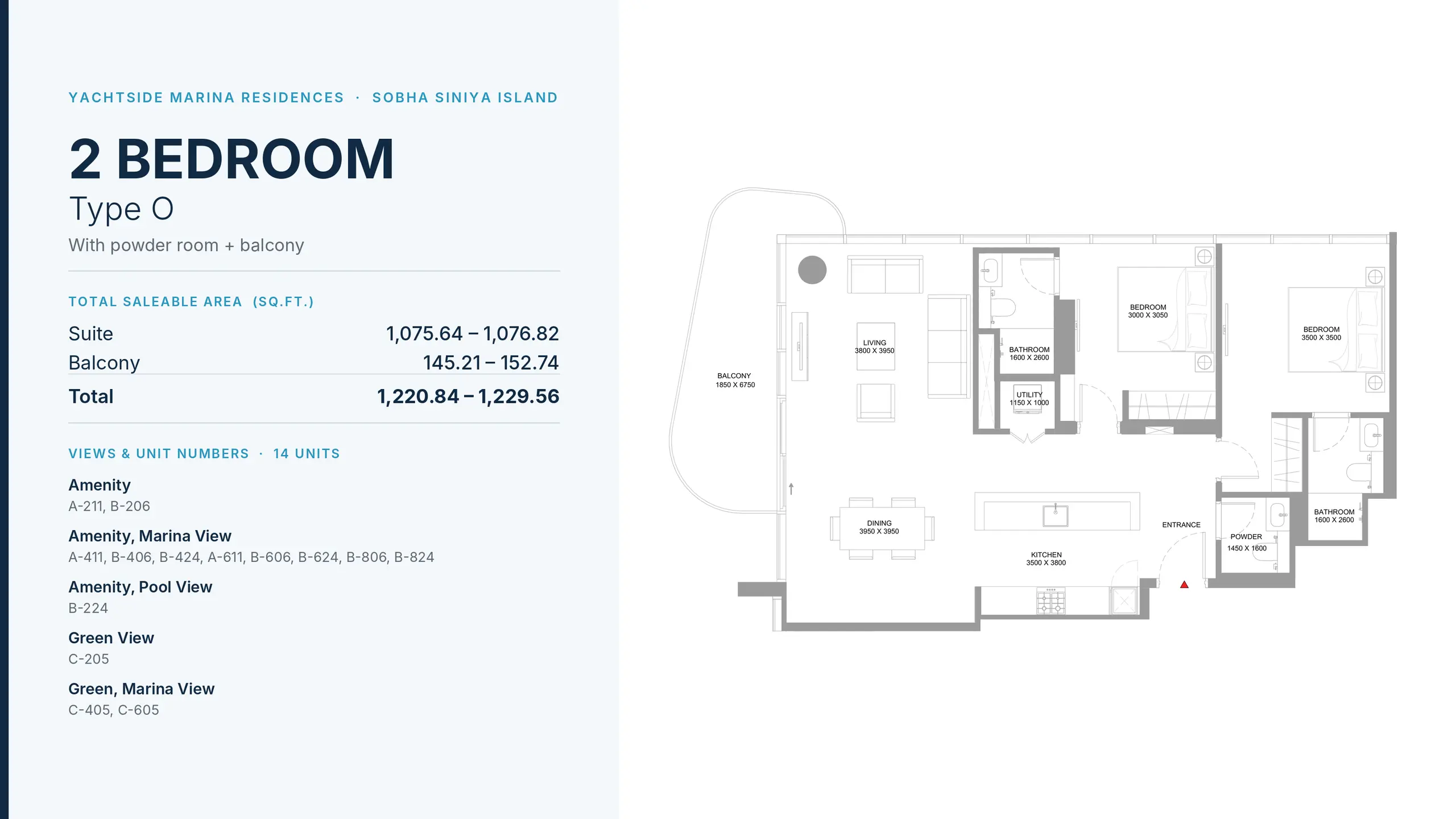 Type O floor plan
