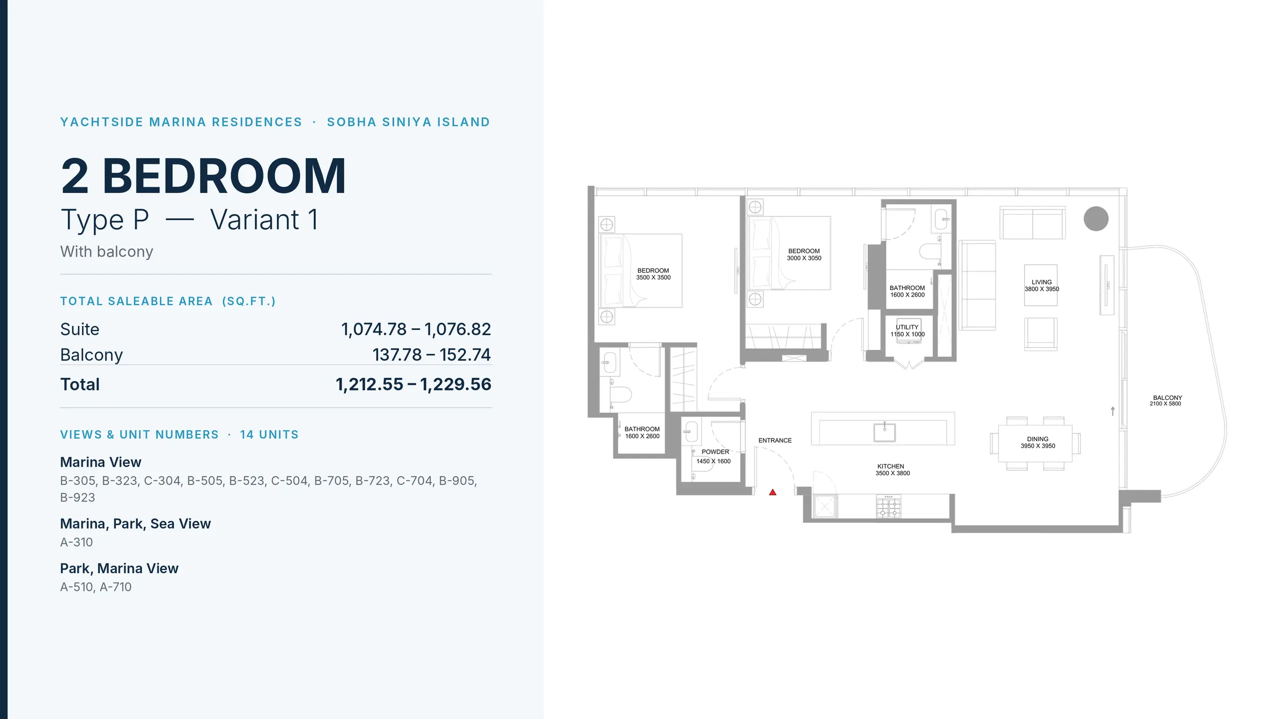 Type P - Variant 1 floor plan