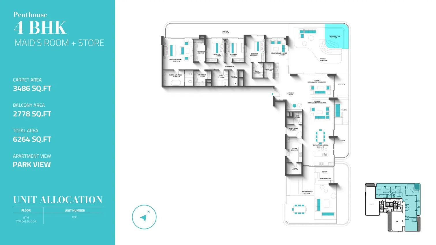 Penthouse floor plan